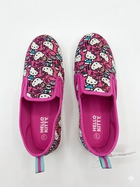 Sanrio Hello Kitty Kids Hot Pink Slip-On Sneakers